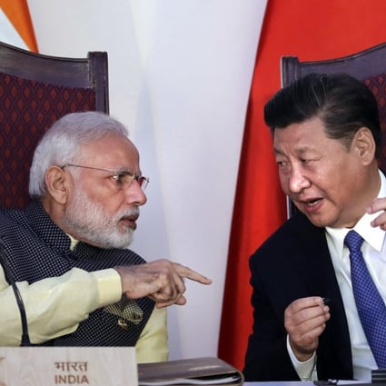 Indian Prime Minister Narendra Modi and President Xi Jinping at the BRICS summit in Goa, last October 16. The bloc’s upcoming summit in Xiamen will be an opportunity for both sides to engage and move forward on a positive note. Photo: AP