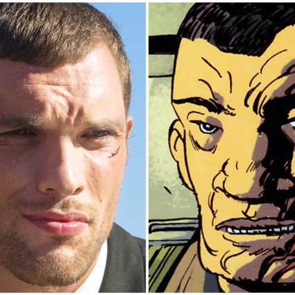 Ed Skrein in Transporter, and Major Ben Daimio in a Hellboy comic image.