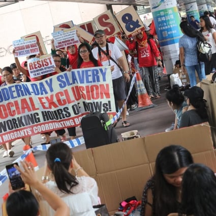 The march on Sunday went from Exchange Square in Central to the Labour Department. Photo: Felix Wong