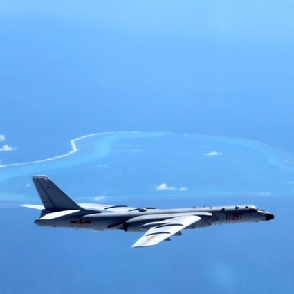 A Chinese H-6K bomber on patrol over the South China Sea. Photo: Xinhua