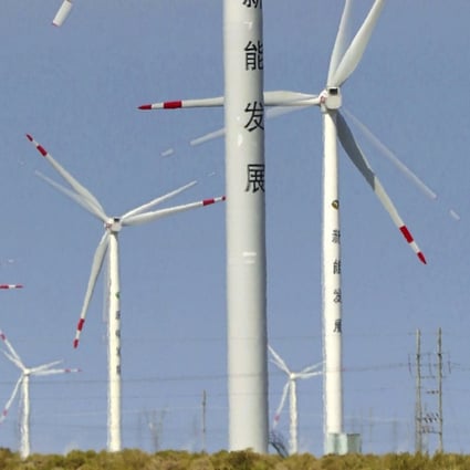 Wind turbines in Hami, northwest China’s Xinjiang Uygur autonomous region. Photo: Imaginechina