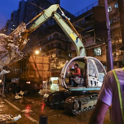 Reconstruction continues in Macau in the wake of Typhoon Hato. Photo: Nora Tam