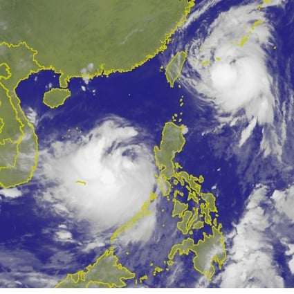 Typhoons Talim and Doksuri were feared to be heading towards southern China. Photo: Handout