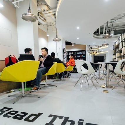 A UrWork space in Beijing. The company is in a fierce competition with US rival WeWork in the global market for co-working spaces. Photo: Handout