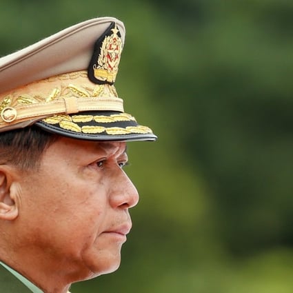 Myanmar’s army chief General Min Aung Hlaing has urged the country to unite over the ‘issue’ of the Rohingya. Photo: EPA
