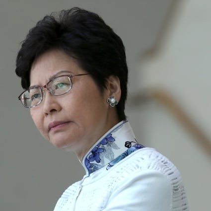 Chief Executive Carrie Lam gave her comments before her weekly Executive Council meeting at Tamar. Photo: Sam Tsang
