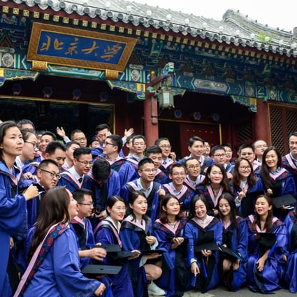 Graduates say farewell to Peking University at a ceremony last month. Photo: Shutterstock