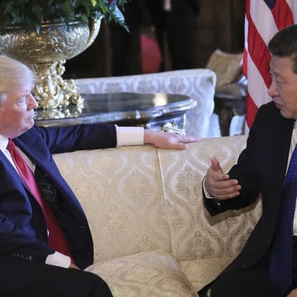 Chinese President Xi Jinping meets with his US counterpart, Donald Trump, in the latter's Florida resort of Mar-a-Lago on April 6, 2017. Photo: MCT