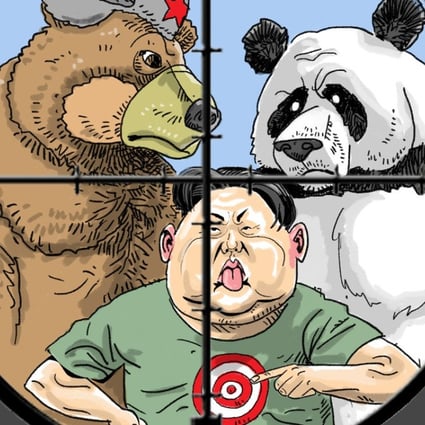 It may well be that Kim Jong-un has calculated two likely outcomes surrounding his fate: a long-term decline in the importance of Pyongyang to Beijing that leads to his demise, or a high-risk venture provoking the US into military intervention against North Korea. Illustration: Craig Stephens