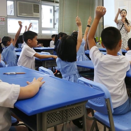 A class at GCCITKD Cheong Wong Wai Primary School in Sha Tin on Tuesday. Photo: David Wong