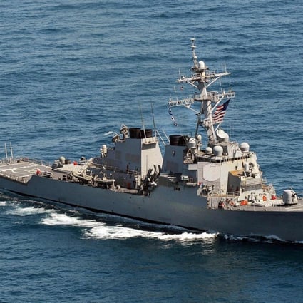 The USS John McCain went within 12 nautical miles of Mischief Reef in August. Photo: AFP