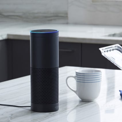The Amazon Echo hands-free speaker. Alibaba expects to reach 10 million unit sales of its version of the smart speaker in less time than Amazon did for Echo. Photo: Handout