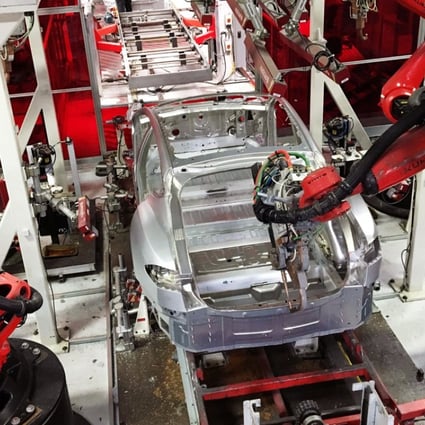 Beijing might let foreign electric-vehicle makers such as Tesla to set up wholly owned factories in China. Photo: Reuters