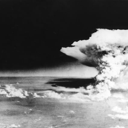 The mushroom cloud from the atomic bomb dropped by B-29 bomber Enola Gay over the city of Hiroshima. Photo: handout