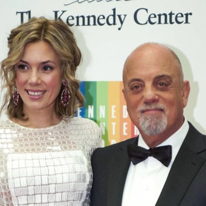 Billy Joel, right, and wife Alexis Roderick arrive at the Kennedy Centre gala dinner in Washington. Joel announced that Alexis gave birth to the couple's second child, another daughter, on October 22, 2017. Photo: AP