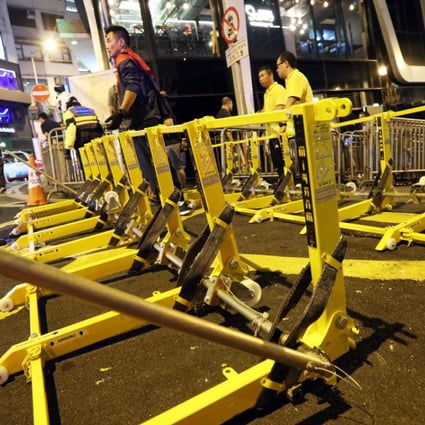 Halloween barriers put up in Lan Kwai Fong to prevent Europeanstyle