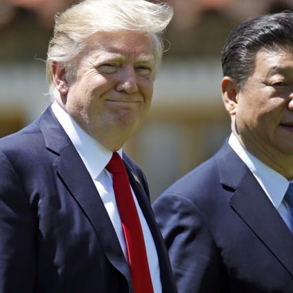 President Donald Trump and President Xi Jinping walk together after their meetings at Mar-a-Lago in Palm Beach, Florida, on April 7. The success of Trump’s visit to Asia will be determined by the harmony index, apropos the Indo-Pacific, during his meetings in Beijing. Photo: AP