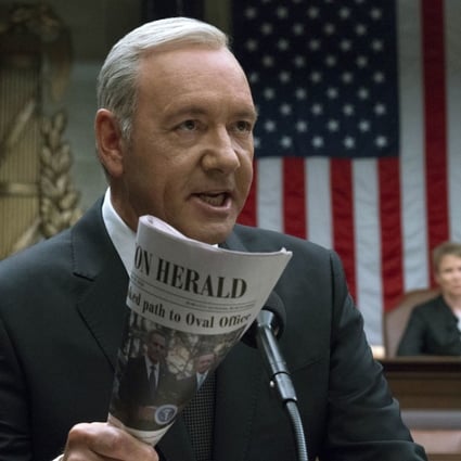 Kevin Spacey in a scene from House Of Cards. Production on the show’s sixth and final season has been suspended amid allegations against the actor of sexual misconduct. Photo: David Giesbrecht/Netflix/AP