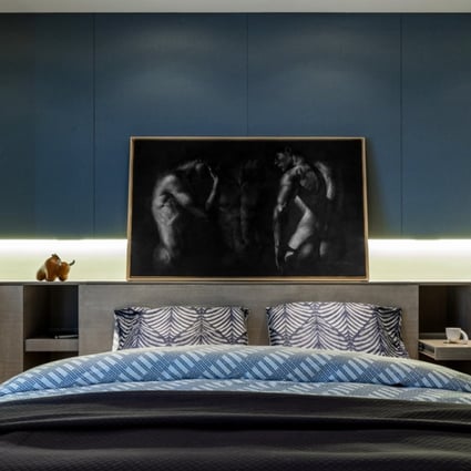 The bedroom of the Mid-Levels flat, designed by Gary Lai. Photography and video: John Butlin. Styling: David Roden. Photography assistant: Timothy Tsang