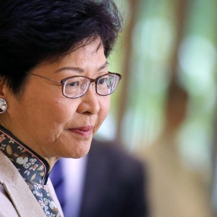 Chief Executive Carrie Lam said work had begun on drafting local legislation on the national anthem. Photo: Dickson Lee