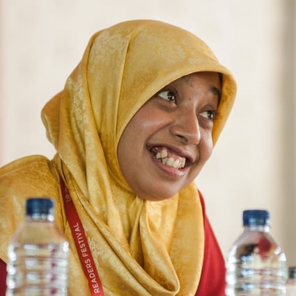 Indonesia's first female Muslim stand-up comedian Sakdiyah Ma'ruf at Ubud Writers & Readers Festival. Photo: Handout