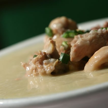 A bowl of chicken congee. Picture: SCMP