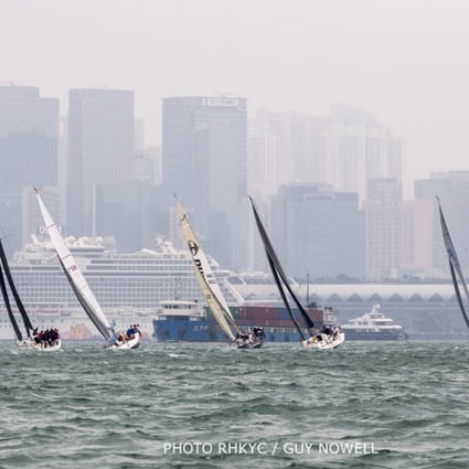 Some of the boats that took part in the Around the Island Race. Photos: RHKYC / Guy Nowell