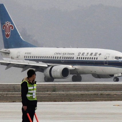 A fire alarm triggered an emergency landing in Changsha for a China Southern flight on Monday night. Photo: AFP