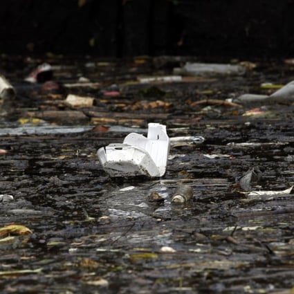 Garbage floats on the surface of a tributary in Newtown Creek, New York, in an area the size of 55 football fields designated by the US government as contaminated with hazardous substances and pollutants, in October 2012. Photo: AP