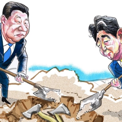 It is time for China and Japan to bury the hatchet, as historical antagonism should not be enough to prevent a rapprochement. Illustration: Craig Stephens