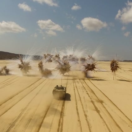 Chinese tanks conduct a live-fire drill in Djibouti. Photo: Weibo