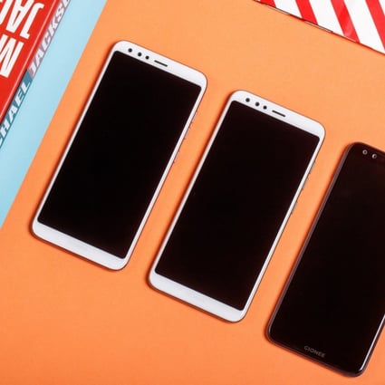 Gionee has released a family of full-screen smartphones that includes the S11, S11S and S11 Lite models, each of which costs a fraction of the price of Apple’s iPhone X. Photo: Handout