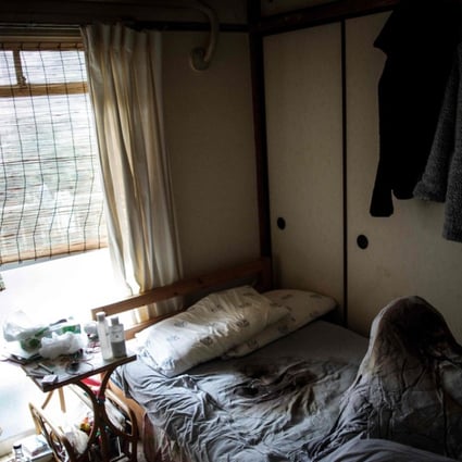 A mattress soaked with bodily fluids of a woman who died alone and left for about two weeks, in her flat in Yokohama. Photo: AFP