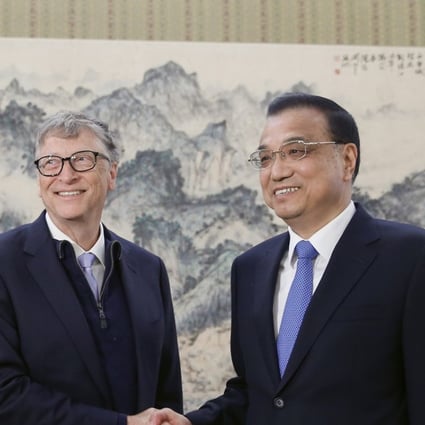 Bill Gates pictured at a meeting with Chinese Premier Li Keqiang to discuss nuclear energy in Beijing earlier this month. Photo: AP