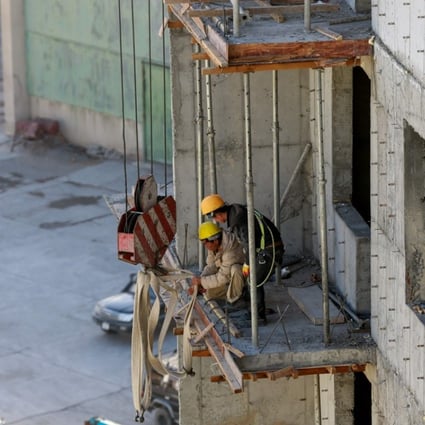 North Korean workers at a construction site in the Mongolian capital Ulan Bator. Photo: AFP