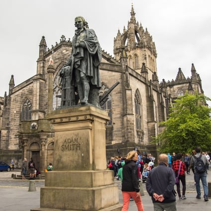 Adam Smith statue in Edinburgh, where the popularity of extended-stay hotels is forecast to increase. Photo: Tim Pile