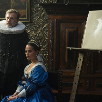Alicia Vikander and Christoph Waltz in a still from Tulip Fever (category III), directed by Justin Chadwick and also starring Dane DeHaan.