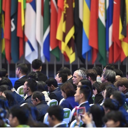 Delegates attend the opening ceremony of the World Internet Conference in Wuzhen on Sunday. Photo: Xinhua