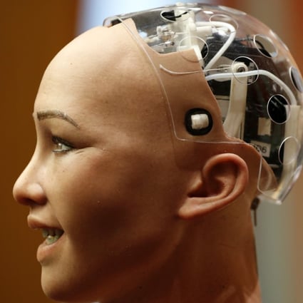 Sophia the robot will be able to access the SingularityNET AI app store. Photo: Xinhua