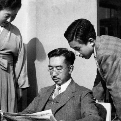 Crown Prince Akihito (right; Japan’s current emperor) with his father, Emperor Hirohito, and mother, Empress Kojun, in the 1950s. Picture: AFP