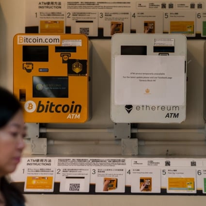 Cryptocurrency ATMs have sprung up in Hong Kong. Photo: EPA