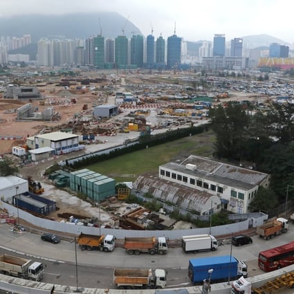 The Kai Tak development area in Hong Kong, site of the city’s former airport. The government will release more land in the area in the three months to March 2018. Photo: Edward Wong