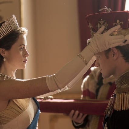Claire Foy as Queen Elizabeth and Matt Smith as Prince Philip in The Crown Season 2.