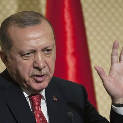 Turkish President Recep Tayyip Erdogan (pictured) denounced Syrian President Bashar al-Assad as a ‘terrorist’ at this news conference on Wednesday. Assad’s government responded in kind. Photo: AP
