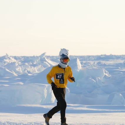 Convoy’s former chairman Quincy Wong Lee-man, an avid runner and enthusiast of extreme endurance sports, running the 100-kilometre Antarctic Ice Marathon in 2015.