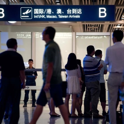 A file picture of an arrivals gate at Beijing’s international airport. Photo: Agence France-Presse