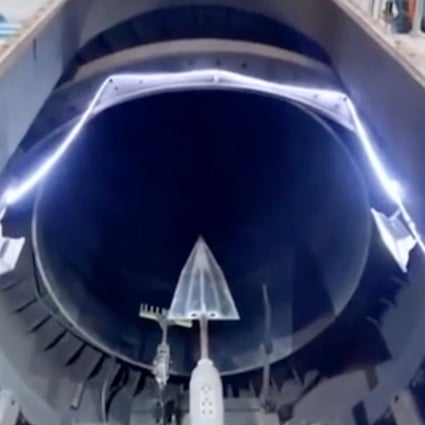 Chinese state television last year showed footage of an HGV being put through its paces in a hypersonic wind tunnel. Photo: Handout