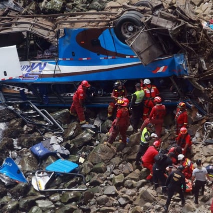 48 dead after bus plunges off ‘Devil’s Curve’ in Peru, leaving bodies ...