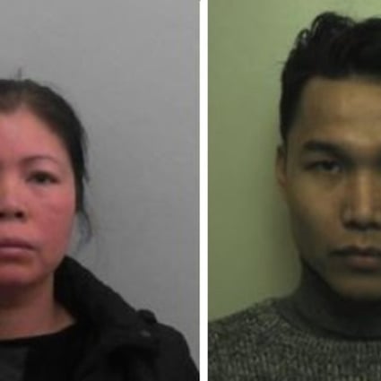 Giang Huong Tran (left) and Viet Hoang Nguyen were convicted for their roles in a modern-day slavery racket based around nail salons in Britain. Photos: Staffordshire Police
