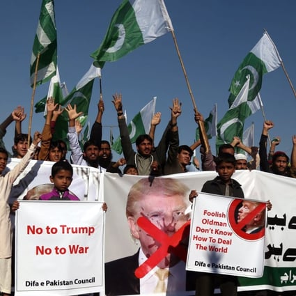 Supporters of Jamat ud Dawa condemned Trump’s tweet. Photo: EPA